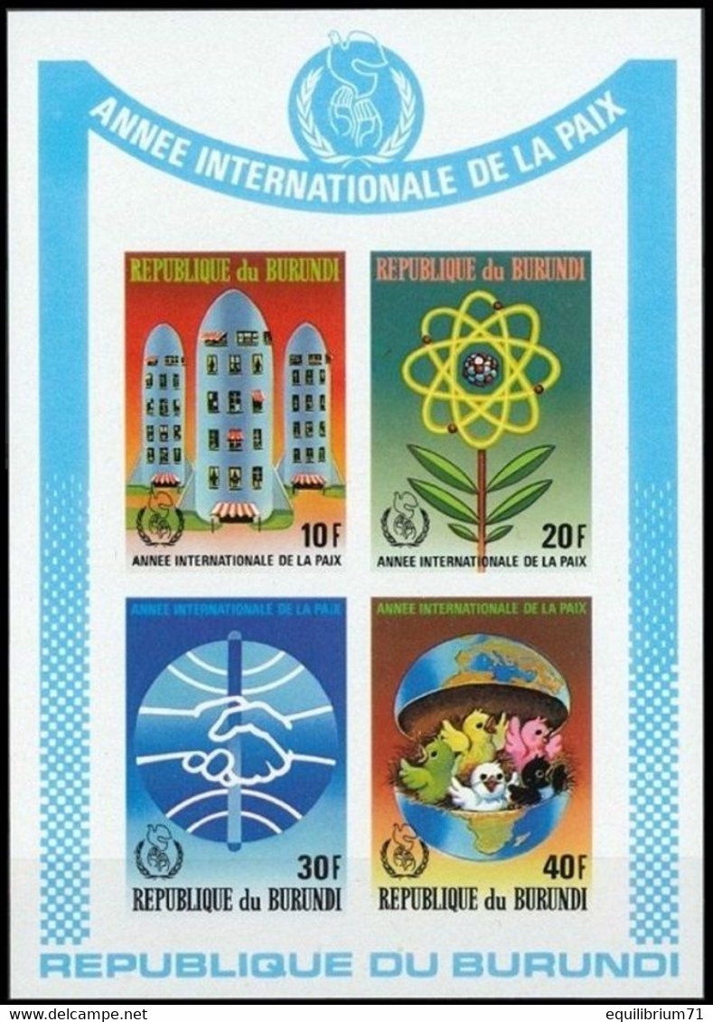 BL122A**(950/53ND/OG) - Année International De La Paix / Internationaal Vredesjaar / Internationales Jahr Des Friedens - Atomo