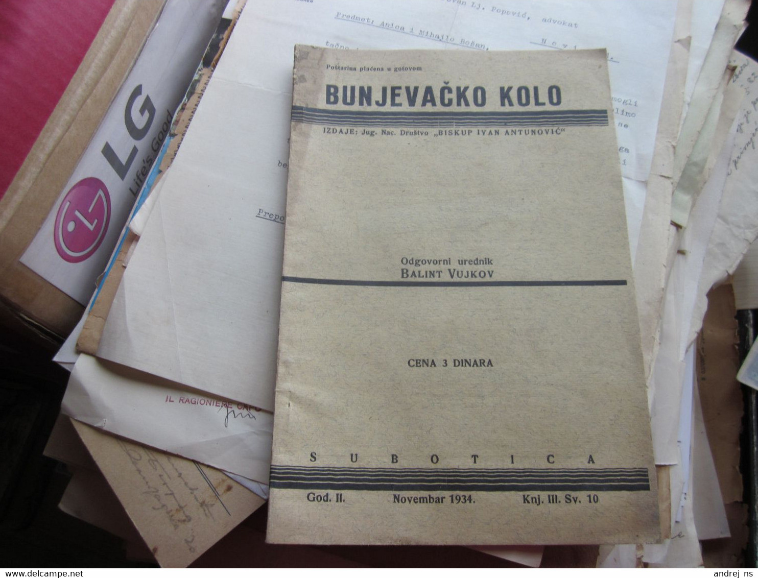 Bunjevacko Kolo Balint Vujkov Subotica Szabadka 1934 - Skandinavische Sprachen
