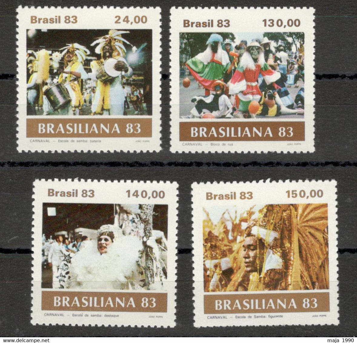 BRASIL - BRAZIL -MNH SET - CARNIVAL, BRASILIANA' 83, PHILATELIC EXP., DANCE - 1983 - Nuevos