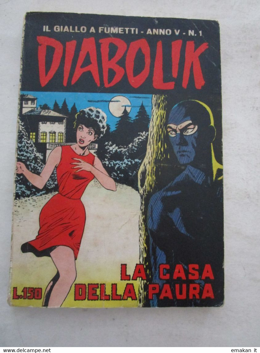 # DIABOLIK N 1 ANNO V° ( QUINTO ) - 1966 / LA CASA DEL TERRORE - Diabolik