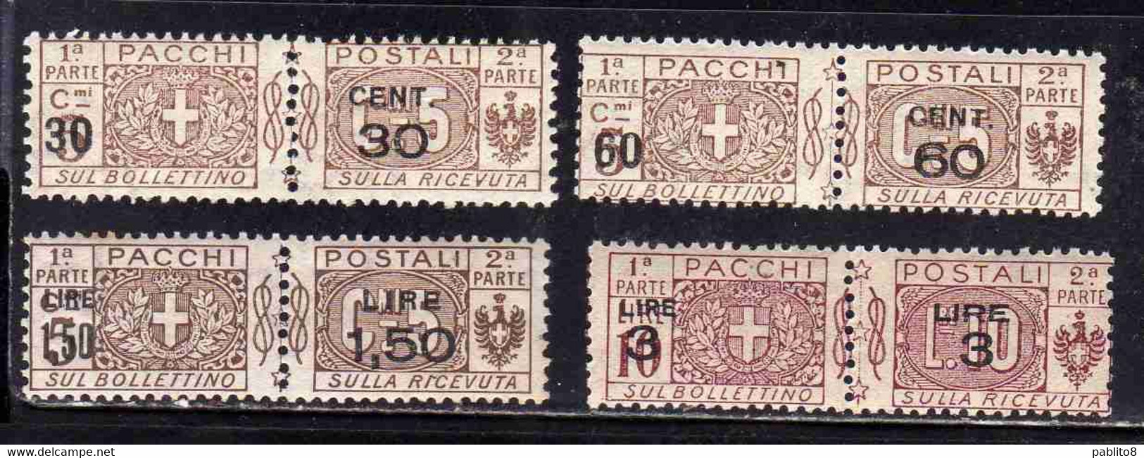 ITALY KINGDOM ITALIA REGNO 1923 1925 PACCHI POSTALI SOPRASTAMPATI SURCHARGED COMPLETE SET SERIE COMPLETA MNH - Postal Parcels