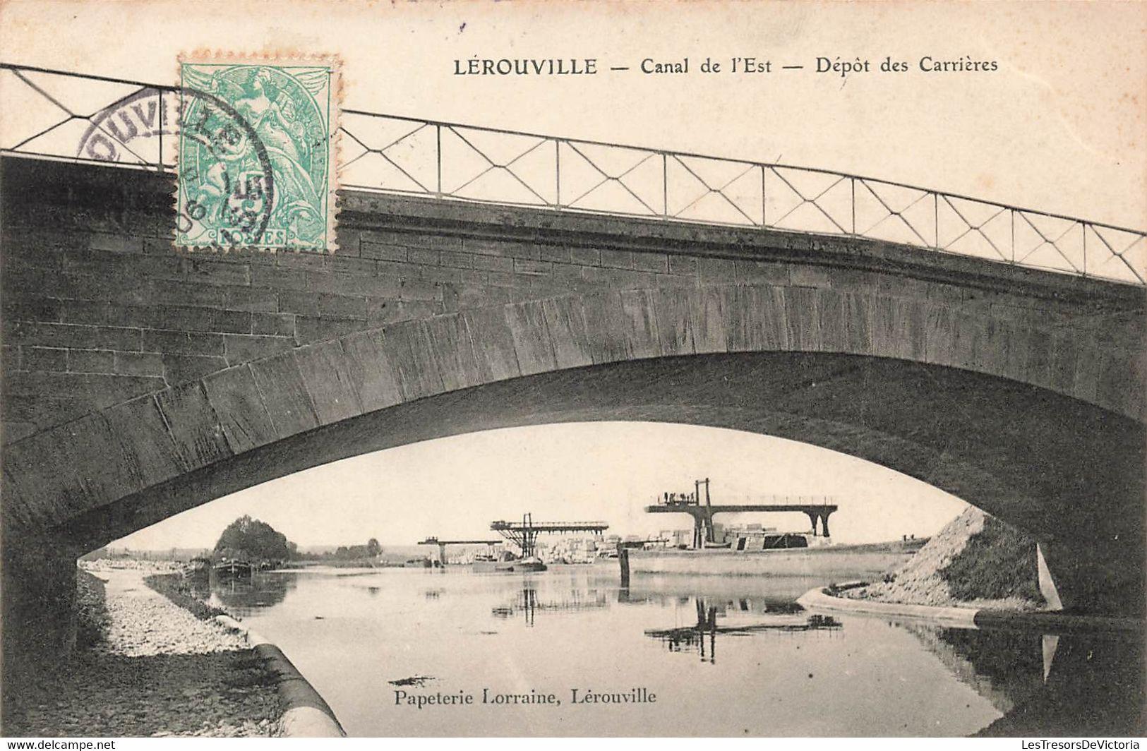 CPA Lerouville - Canal De L'est - Depot Des Carrieres - Papeterie Lorraine - Lerouville