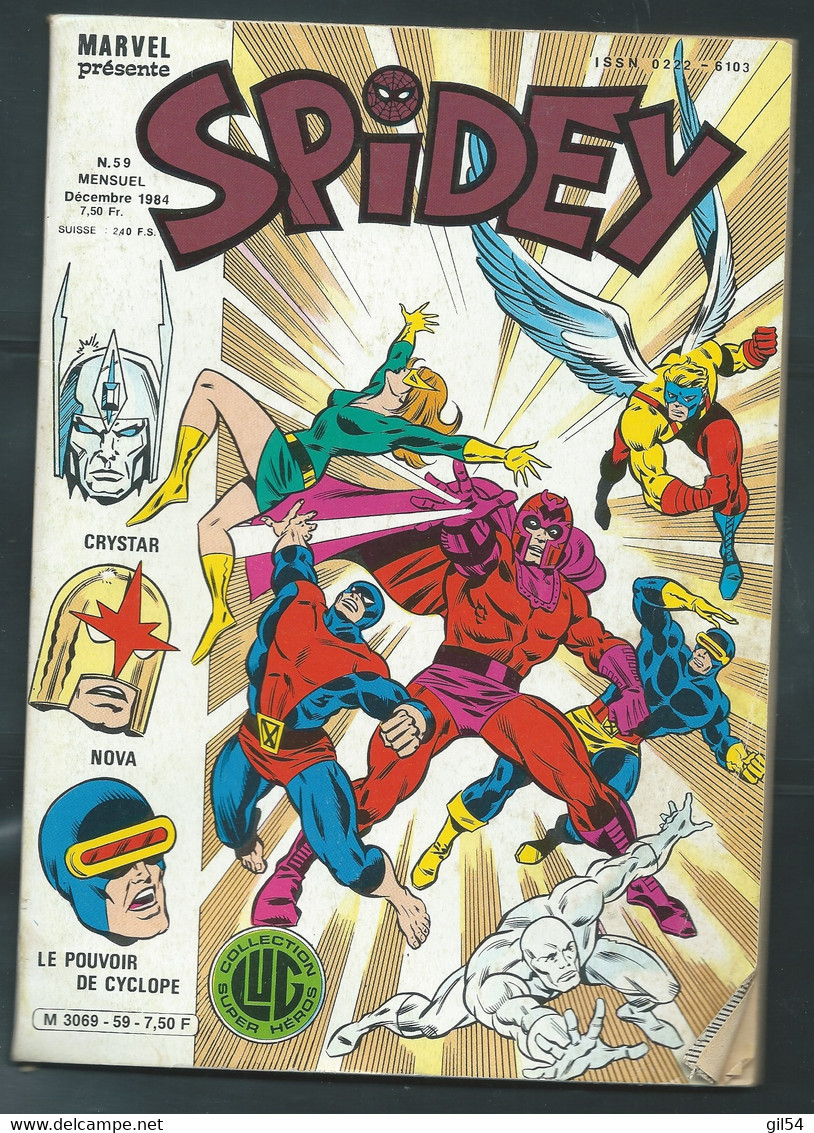 Spidey N° 59 - Editions Lug à Lyon - Décembre 1984  FAU 13103 - Spidey