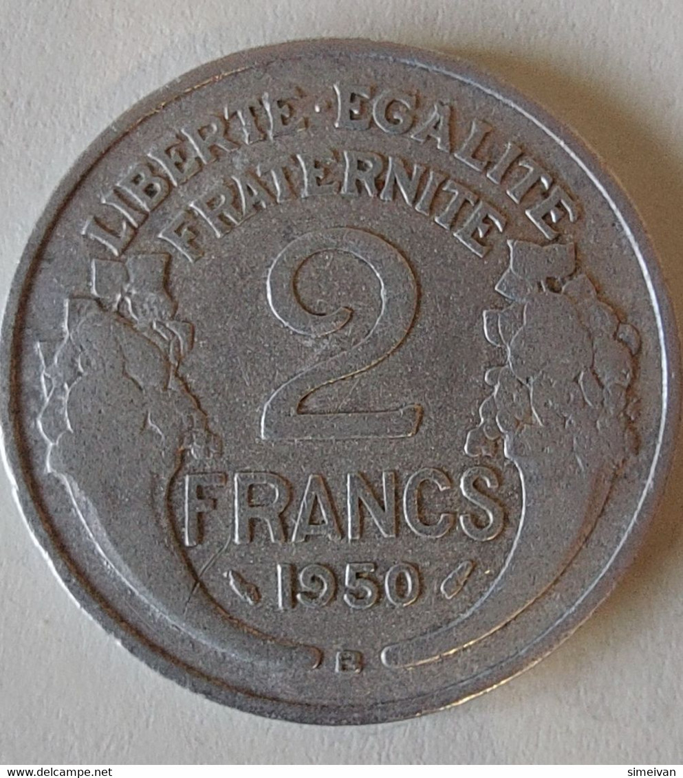 France 2 Francs 1950 B Frankreich #1886 - 2 Francs