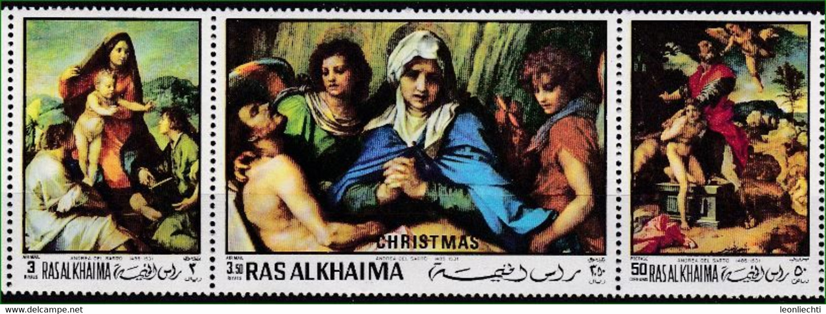 1970 Ver. Arab. Emirate > Ras Al-Khaimah, Mi: 399-402**  Gemälde Von Andrea Del Sarto - Tableaux