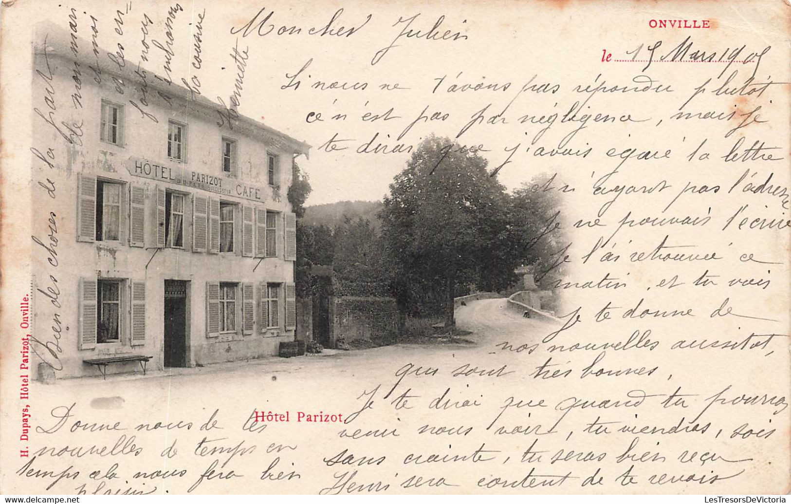 CPA Hotel Parizot - Onville - H Dupays - Hotel's & Restaurants