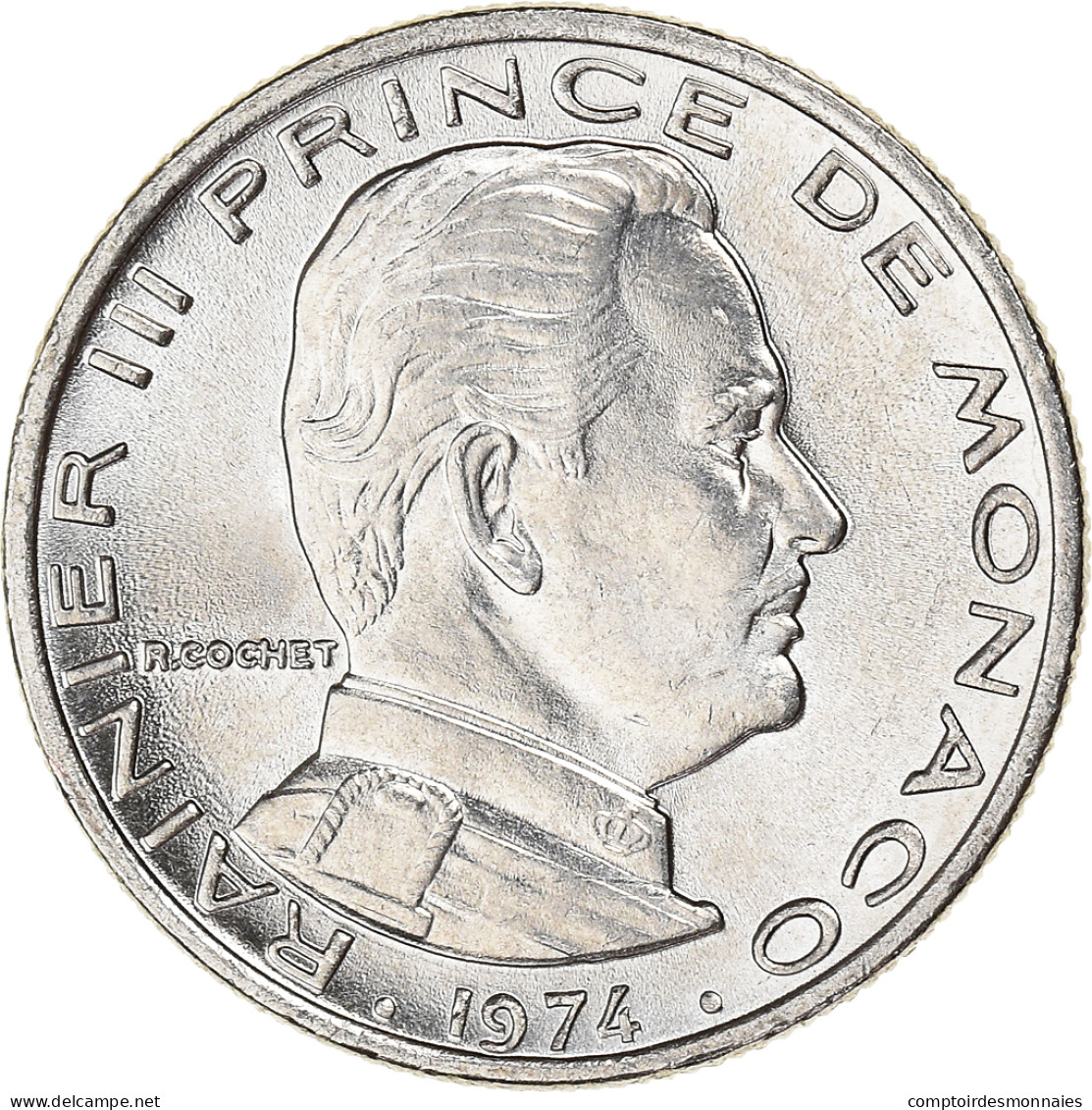 Monnaie, Monaco, Rainier III, 1/2 Franc, 1974, SPL, Nickel, Gadoury:MC 149 - 1960-2001 Nouveaux Francs