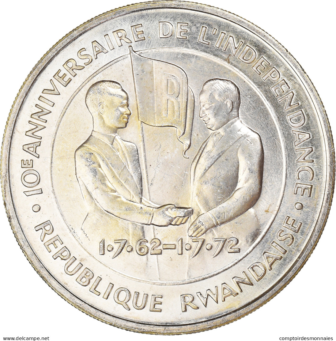 Monnaie, Rwanda, 200 Francs, 1972, SUP, Argent, KM:11 - Rwanda