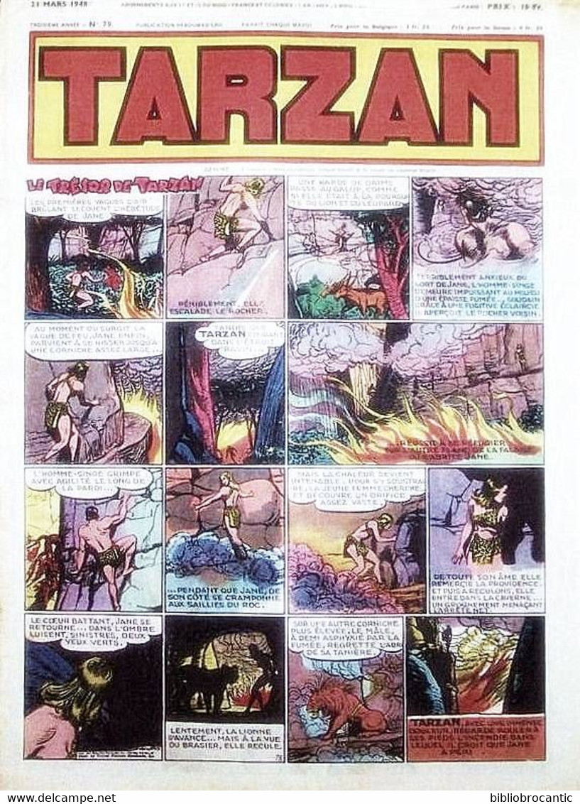 TARZAN - 1ére Série - N°79  Du 21 Mars 1948 " LE TRESOR DE TARZAN " - Tarzan