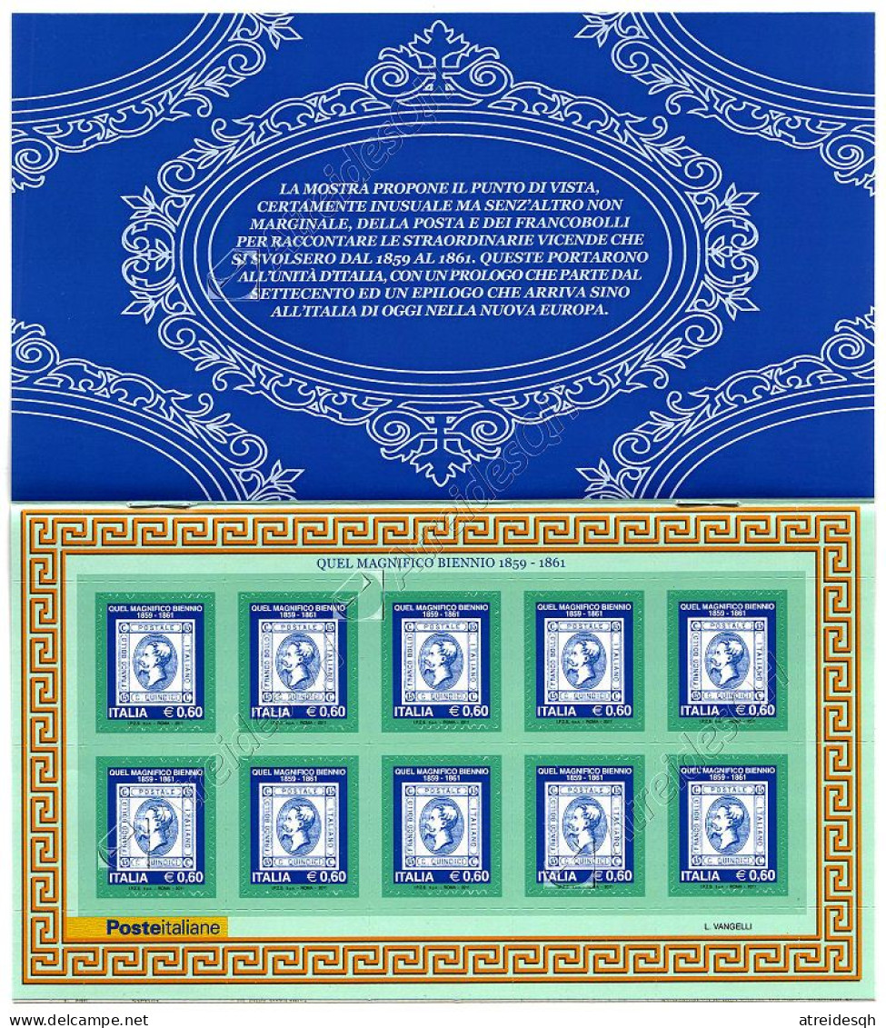 [Q] Italia / Italy 2011: Libretto Mostra "Quel Magnifico Biennio 1859-1861" / Exhibition Booklet ** - Postzegelboekjes