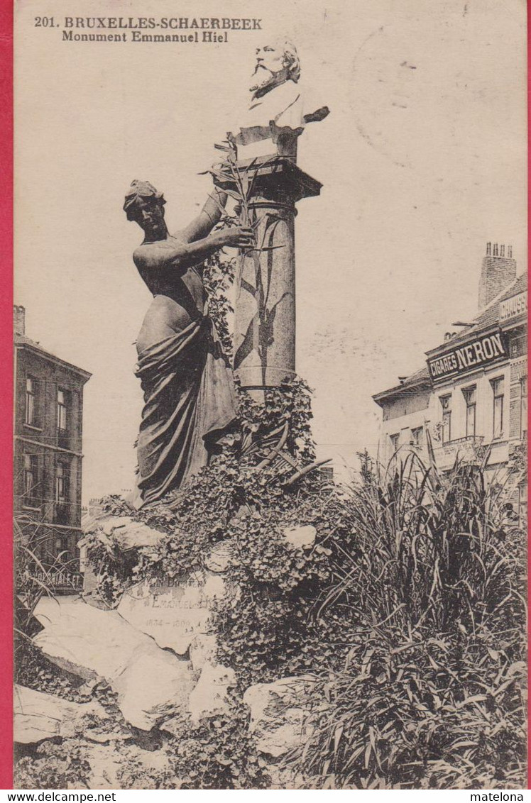 BELGIQUE BRUXELLES SCHAERBEEK SCHAARBEEK MONUMENT EMMANUEL HIEL - Schaarbeek - Schaerbeek