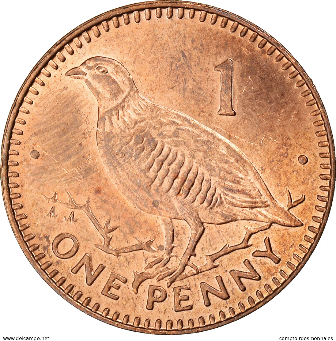 Monnaie, Gibraltar, Elizabeth II, Penny, 1992, TTB, Bronze, KM:20 - Gibraltar