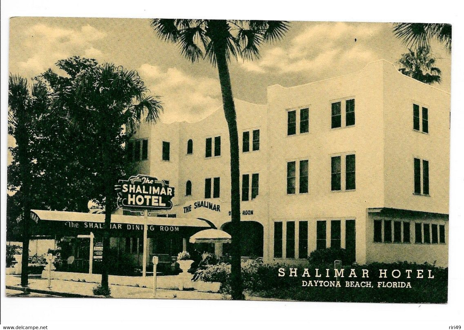 Cpsm Etat-Unis-FLORIDE-Florida-DAYTONA BEACH-SHALIMAR HOTEL- Non écrite-2 Scannes - Daytona