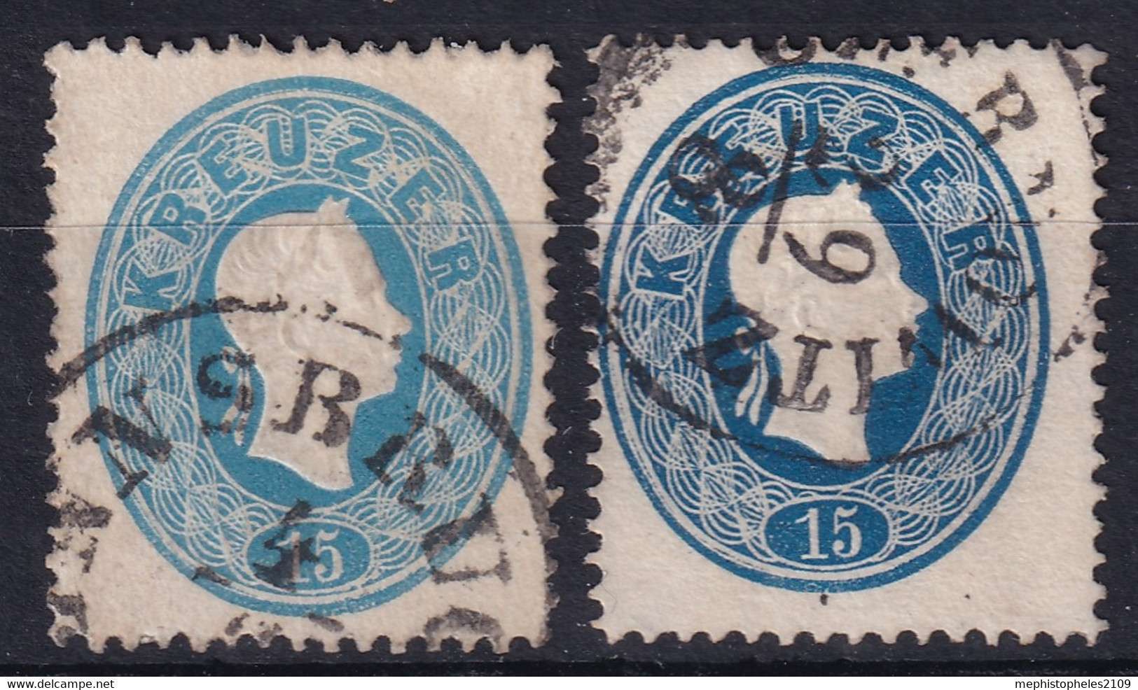 AUSTRIA 1860/61 - Canceled - ANK 22a, 22b - Gebraucht