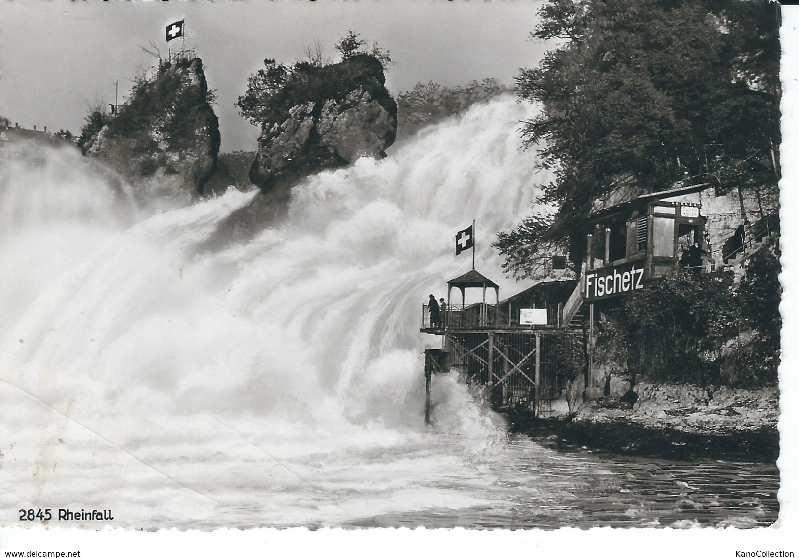 Rheinfall, Foto-AK, Nicht Gelaufen, Stempel Schloss Laufen Am Rheinfall - Laufen-Uhwiesen 