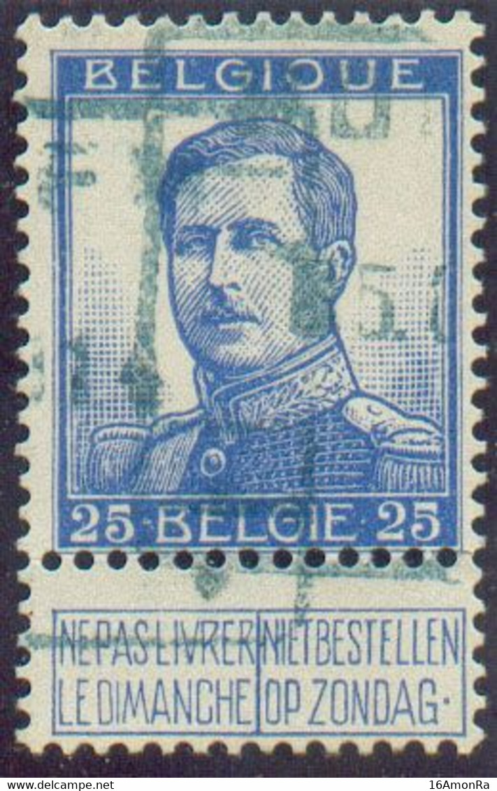 25.  PELLENS Obl. Ferroviaire Bleue De BORNHEM - 20149 - 1912 Pellens