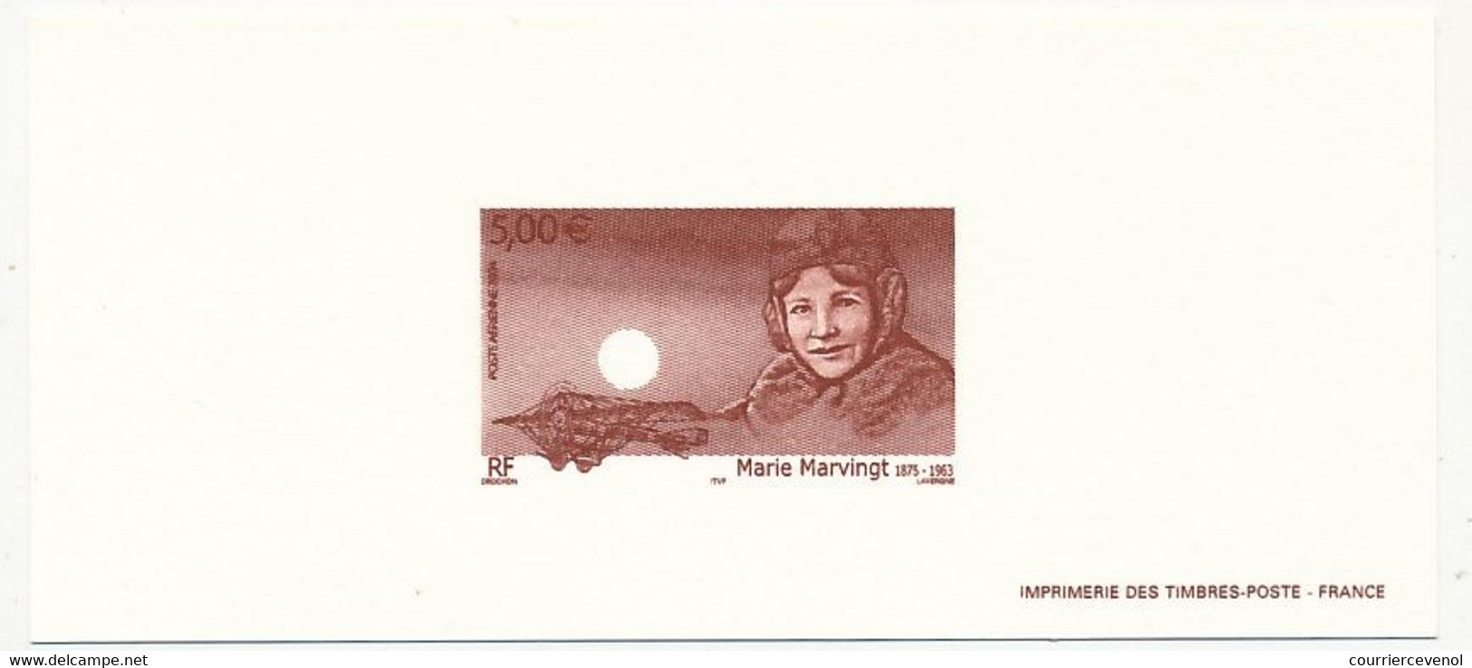 FRANCE - Gravure Du Timbre 5E Marie Marvingt - Luxury Proofs