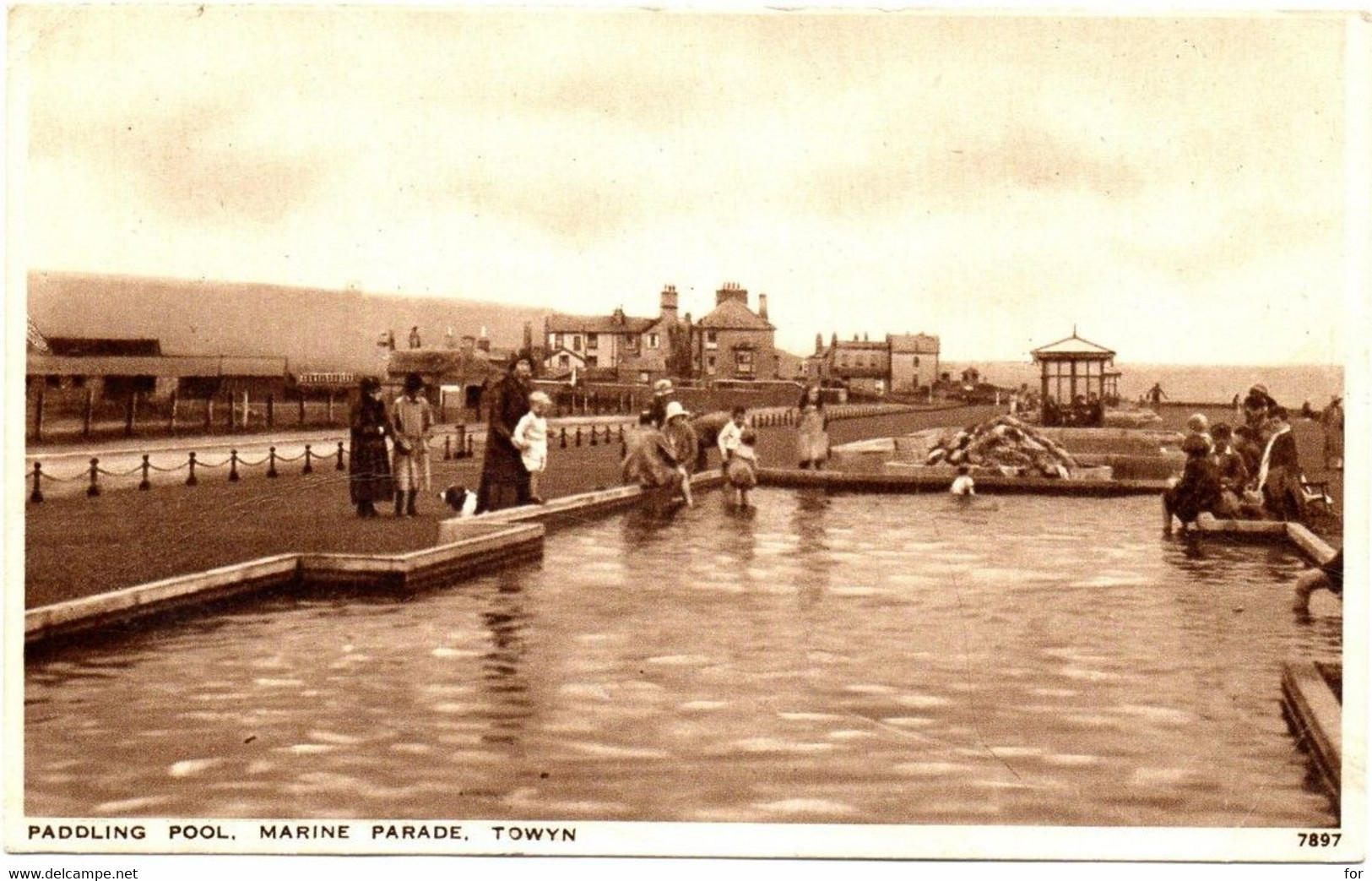 Pays De Galles : Merionethshire : TOWYN : Padding Pool - Marine Parade : Animée - Merionethshire