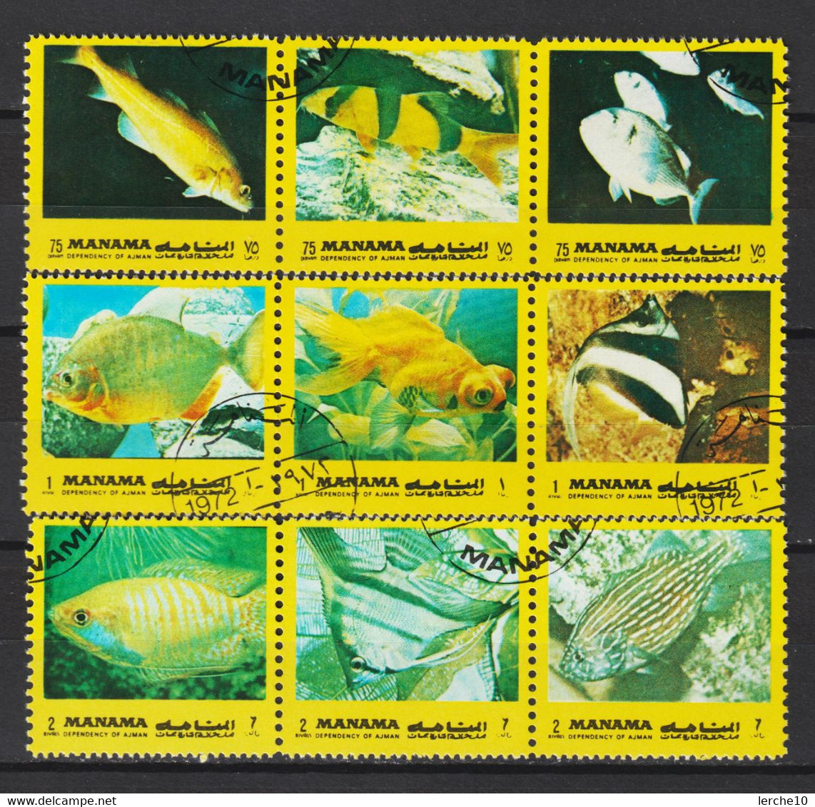 Manama 1972 Fische, Fish - Gebraucht