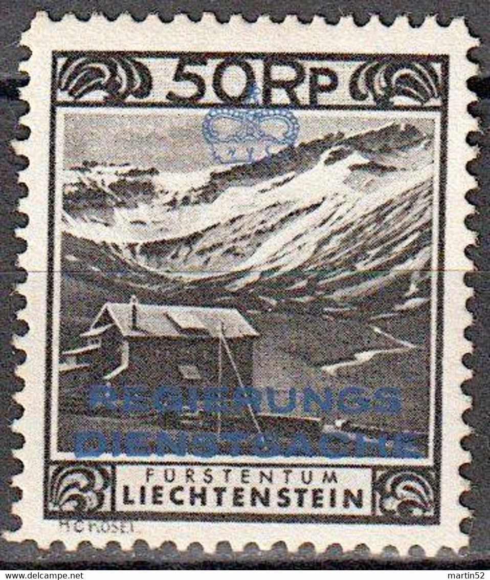 SELTEN RARE Liechtenstein 1932: DIENSTSACHE Zu+Mi 6 B = Zähnung Dentelure Perforation 11 1/2 * MLH (Zu CHF 475.00 -50%) - Service