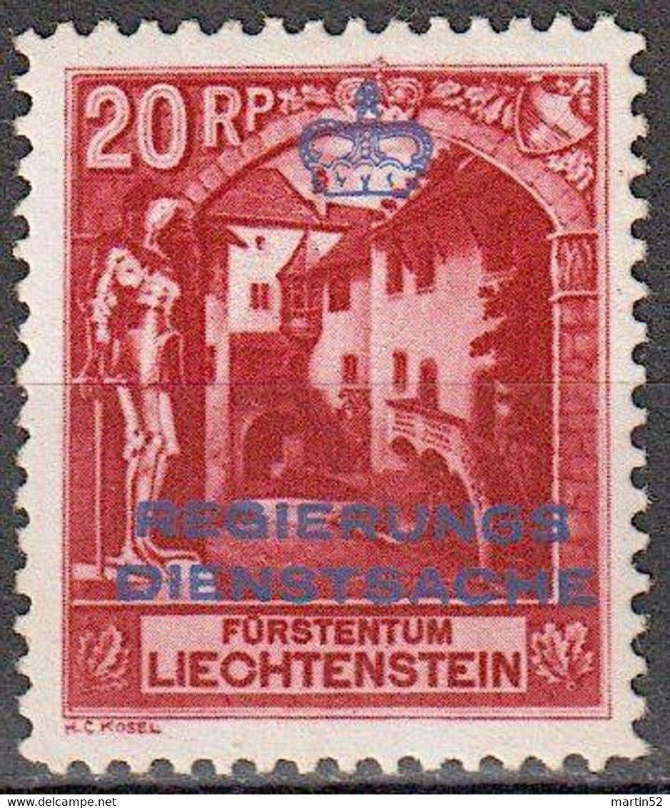 SELTEN RARE Liechtenstein 1932: DIENSTSACHE Zu+Mi 3 A = Zähnung Dentelure Perforation 10 1/2 * MLH (Zu CHF 800.00 -50%) - Service