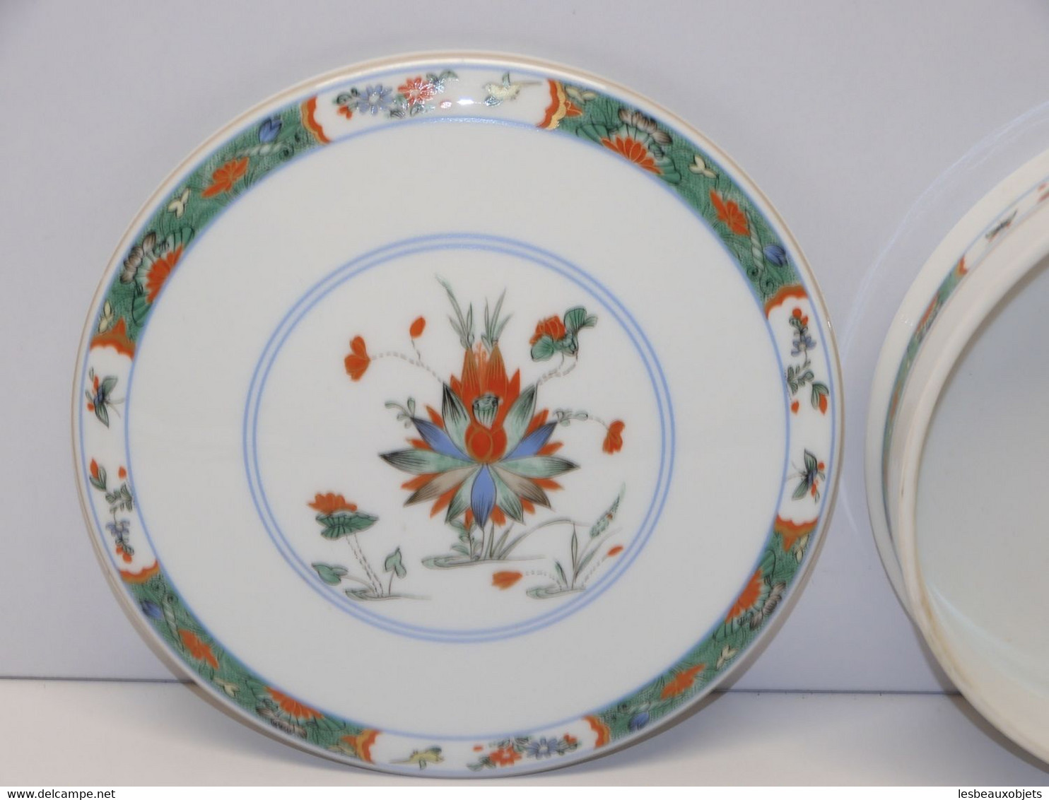 *JOLIE GRANDE BOITE BONBONNIERE PORCELAINE LIMOGES RAYNAUD & Cie Joli Décor  E - Limoges (FRA)