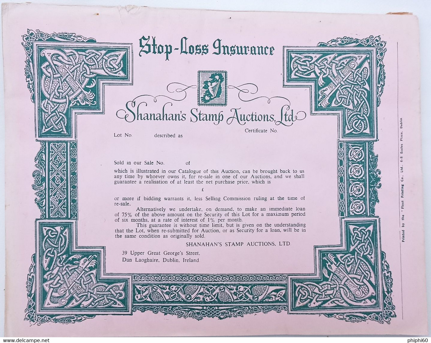 Shanahan's Stamb Auctions Ltd  -  A TRIPLE SALE - SATURDAY 4 th APRIL 1959 GENERAL -  CANADA