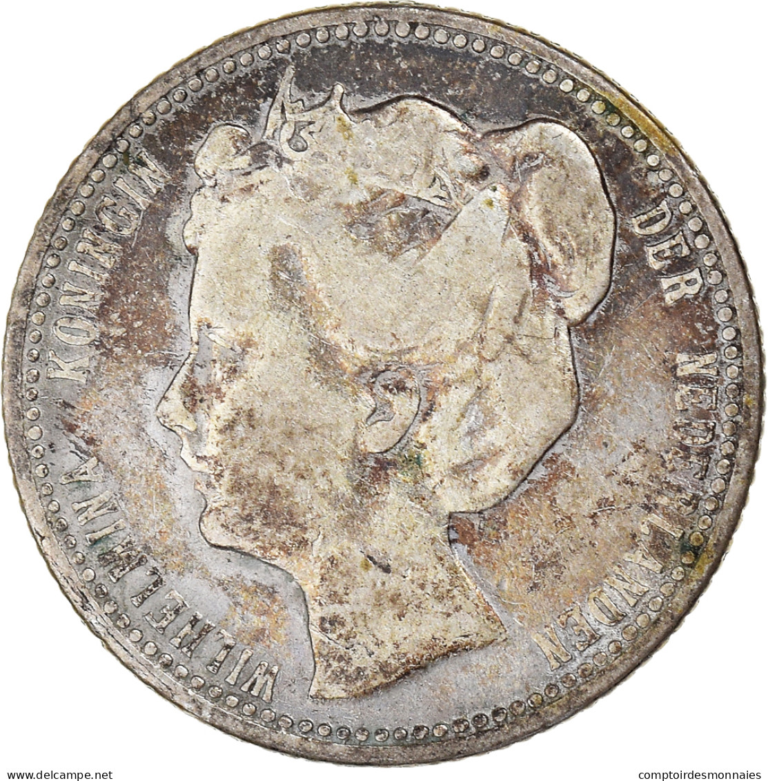 Monnaie, Pays-Bas, Wilhelmina I, 25 Cents, 1904, Utrecht, TB+, Argent, KM:120.2 - 25 Cent