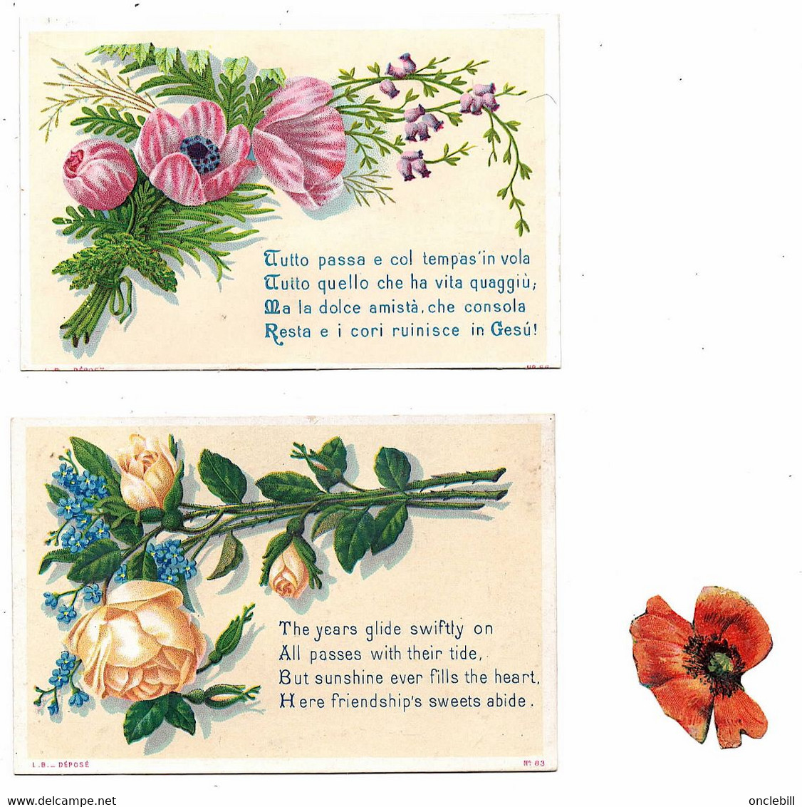 8 Chromos Femmes Fleurs  Avant 1900 Très Bon état - Poulain