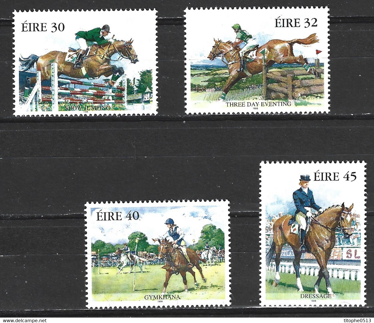 IRLANDE. N°1053-6 De 1998. Sports équestres. - Jumping