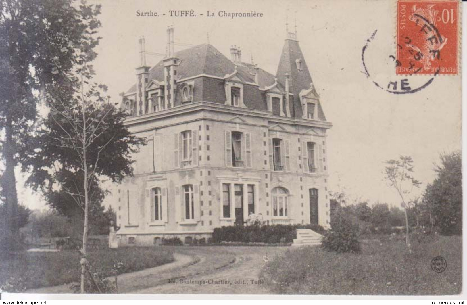 Tuffe La Chapronniere  Carte Postale Animee   1907 - Tuffe