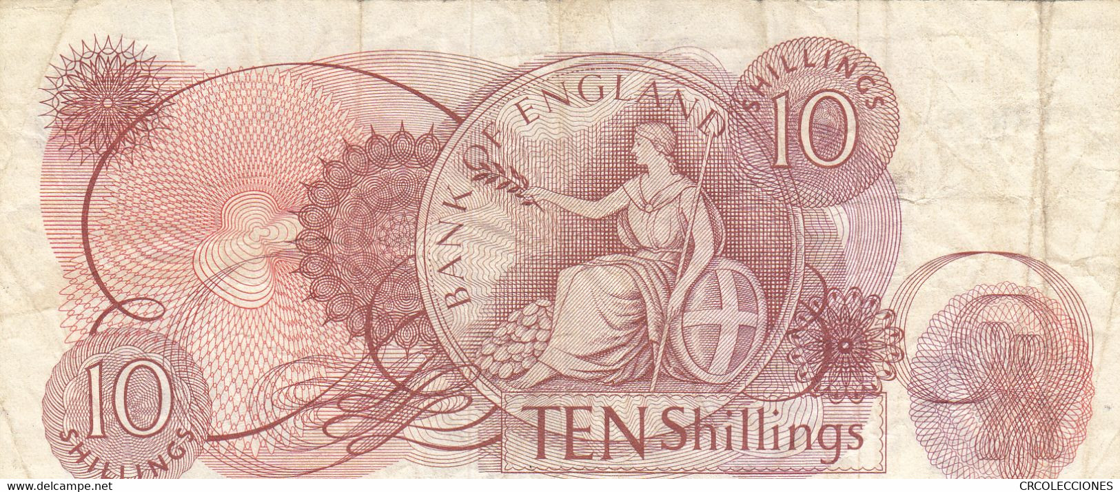 CRBX132 BILLETE INGLATERRA 10 SHILLING BC - Other & Unclassified