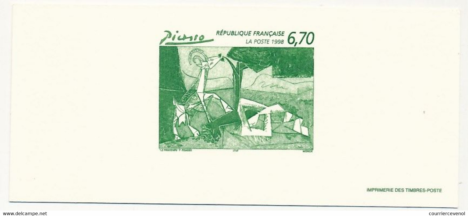 FRANCE - Gravure Du Timbre 6,70F Tableau De Picasso - Pruebas De Lujo