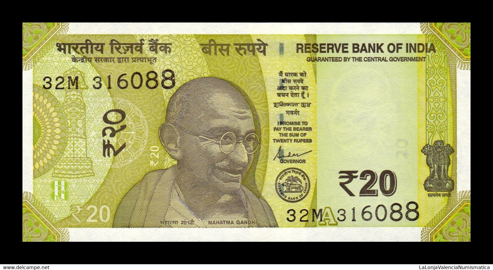 India 20 Rupees Gandhi 2022 Pick 110 New Letter A SC UNC - Inde