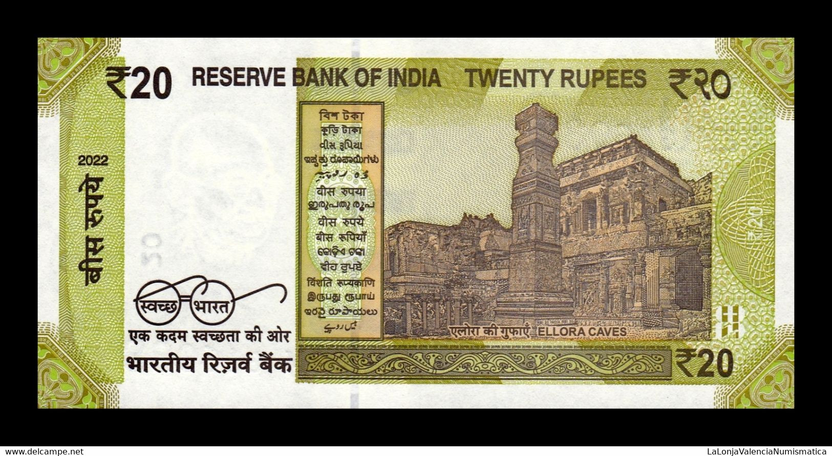 India 20 Rupees Gandhi 2022 Pick 110 New Letter A SC UNC - Inde