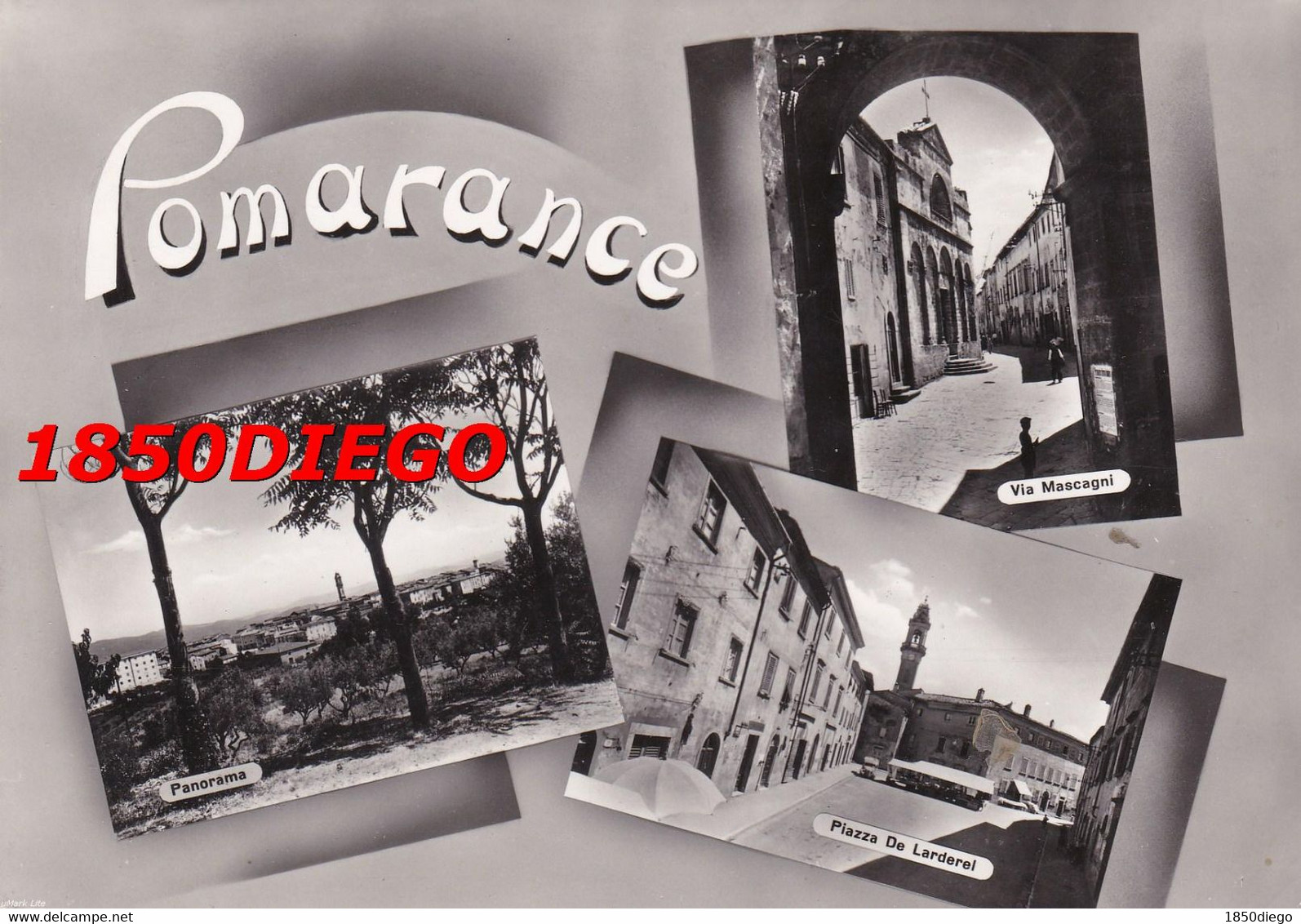 POMARANCE - MULTIVEDUTE F/GRANDE VIAGGIATA 1955  ANIMAZIONE - Pisa