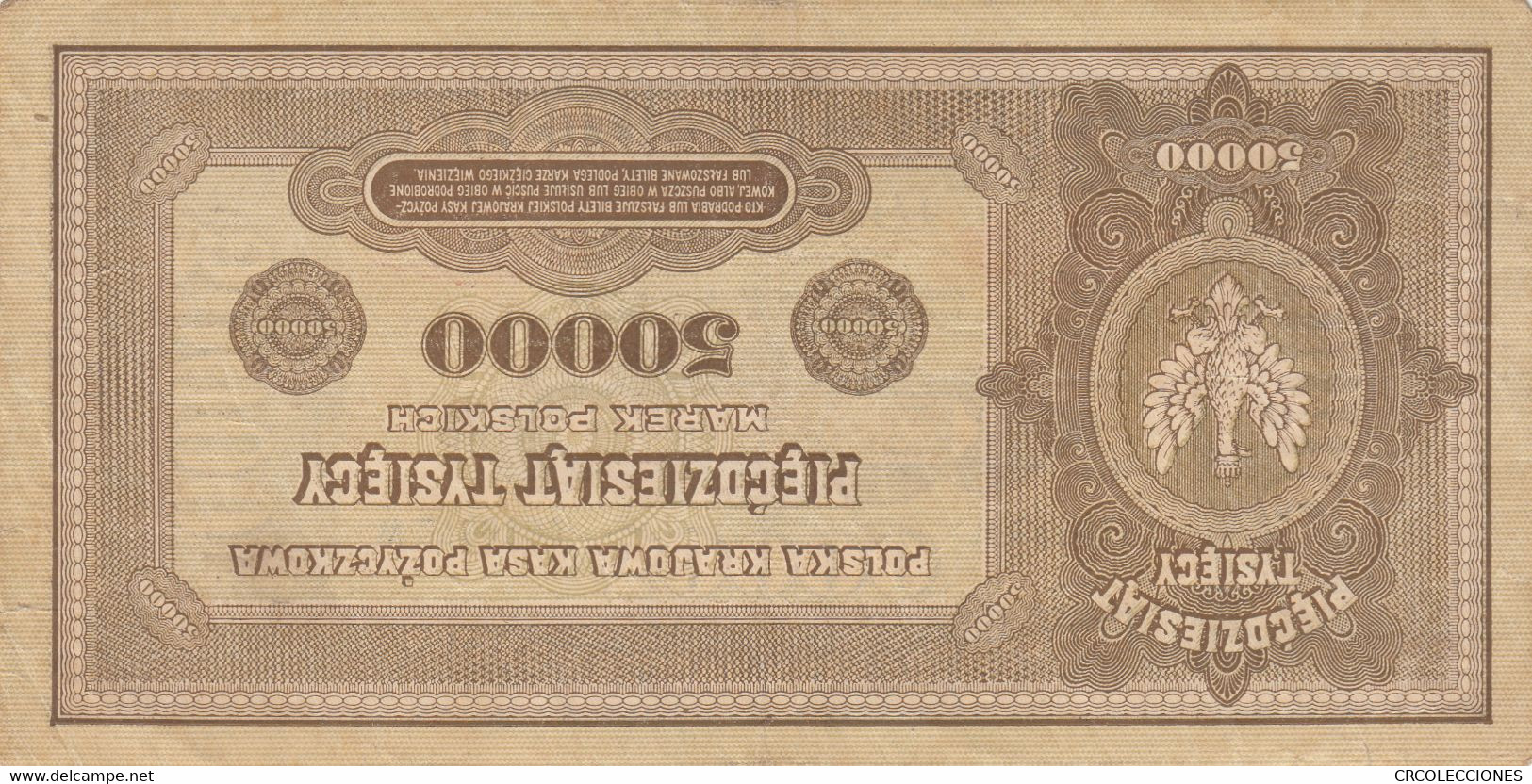 CRBX137 BILLETE POLONIA 50000 MAREK POLSKICH 1922 MBC - Polonia