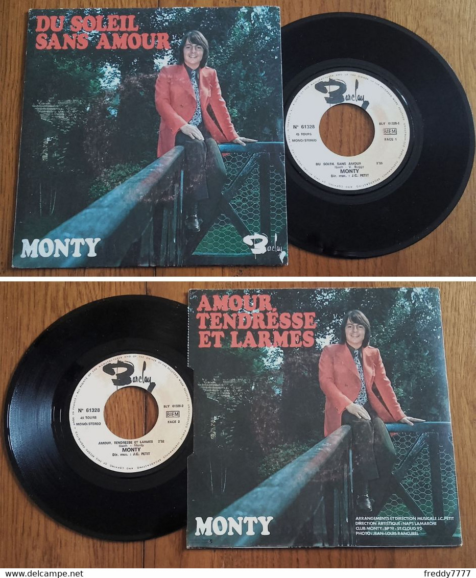 RARE French SP 45t RPM BIEM (7") MONTY (1970) - Collectors
