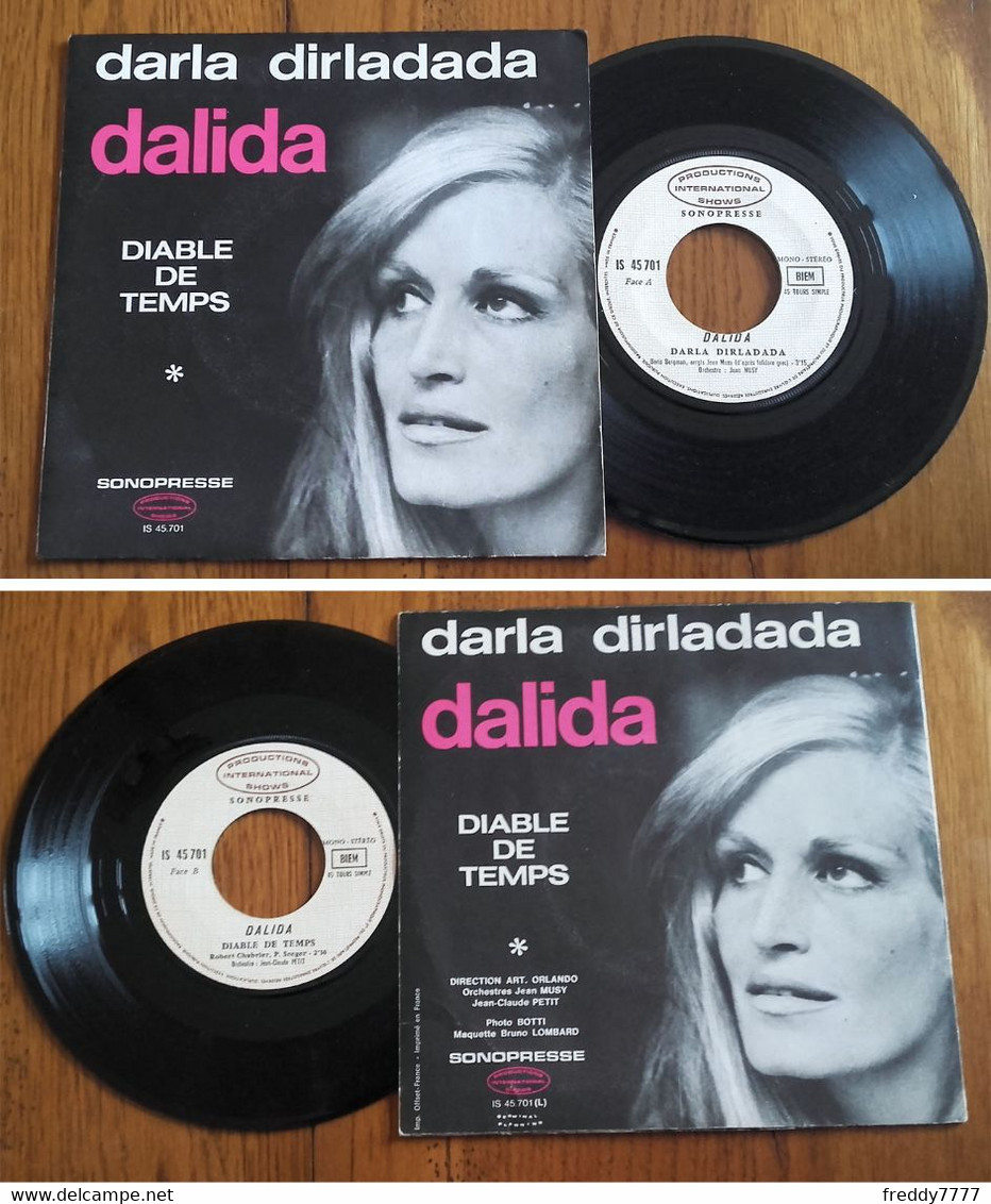 RARE French SP 45t RPM BIEM (7") DALIDA (1970) - Ediciones De Colección