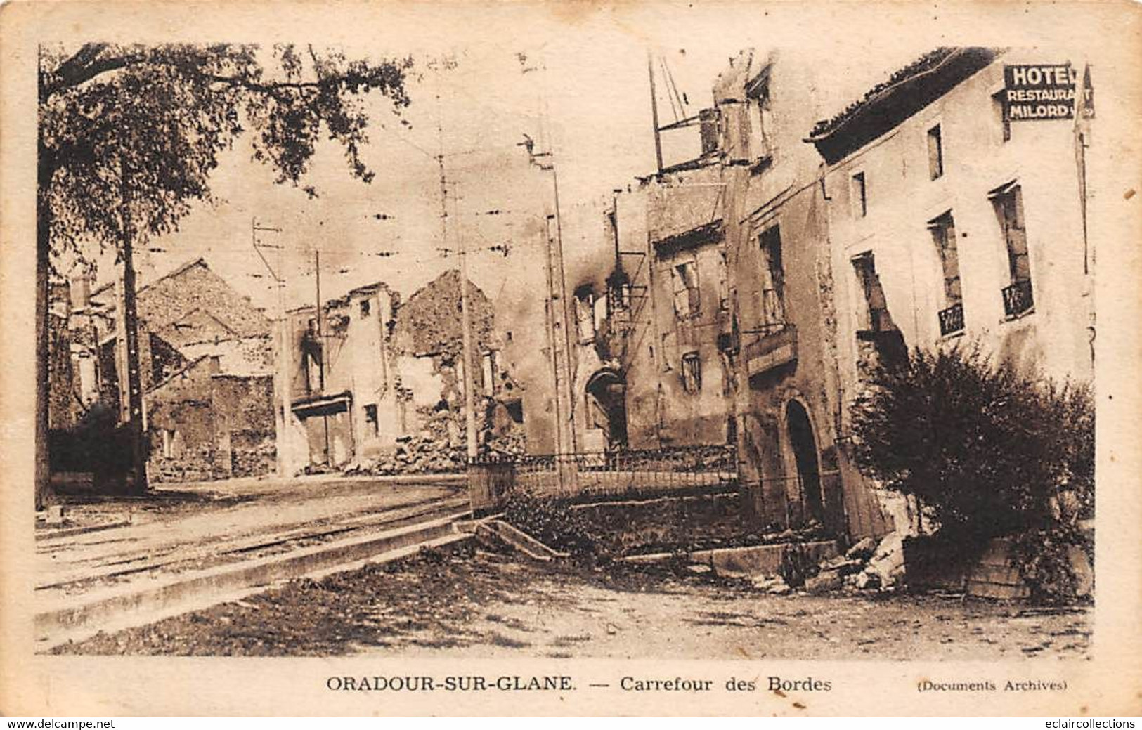 Oradour Sur Glane    87        Carrefour Des Bordes. Hôtel Restaurant Milord        (voir Scan) - Oradour Sur Glane