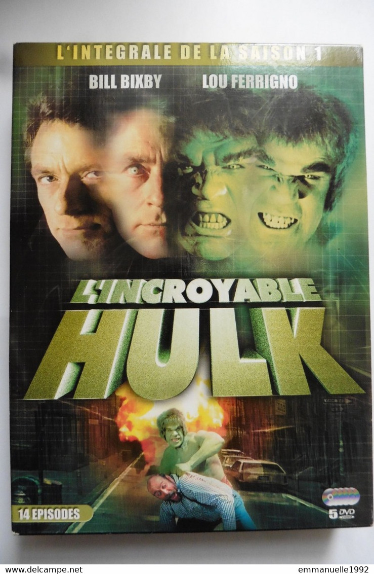 Coffret 5 DVD Série Américaine L'incroyable Hulk Intégrale Saison 1 Bill Bixby Lou Ferrigno - RARE ! - TV Shows & Series