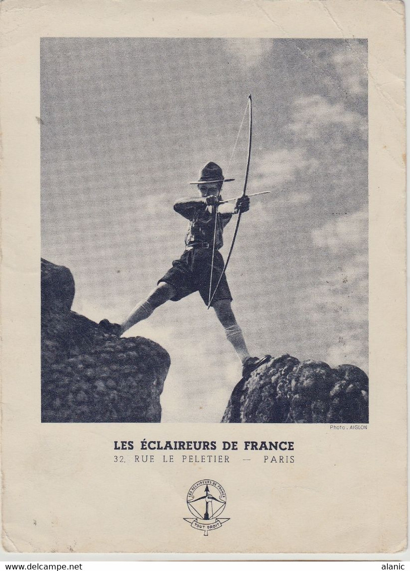 EP CP -  1939- COM S -40 C + 60 C Bleu - Eclaireurs De France - Voyagé PourMARSEILLE12/VII/1939//PEU COMMUN!! - Cartes Postales Types Et TSC (avant 1995)