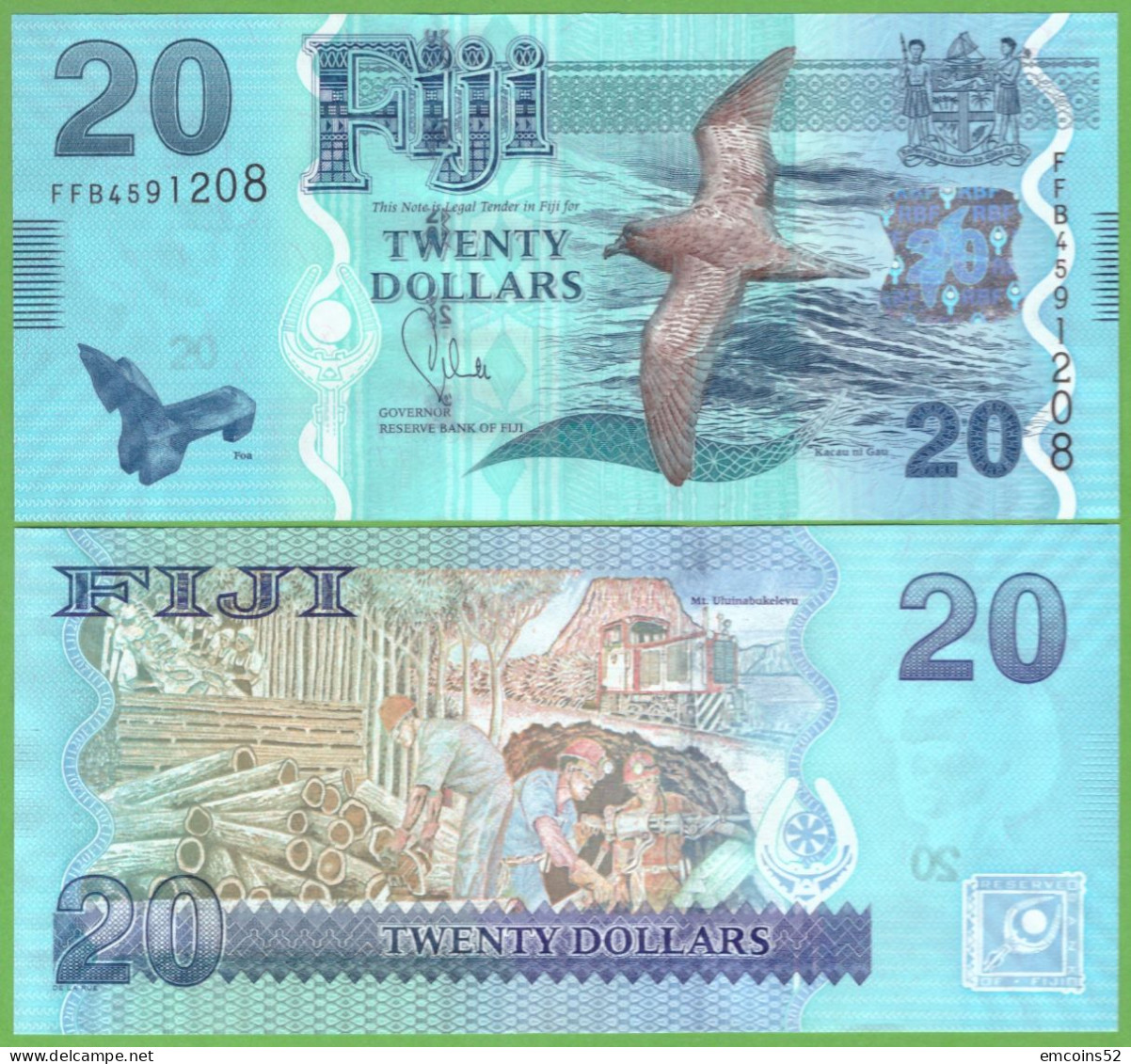 FIJI 20 DOLLARS 2012  P-117 UNC - Fiji