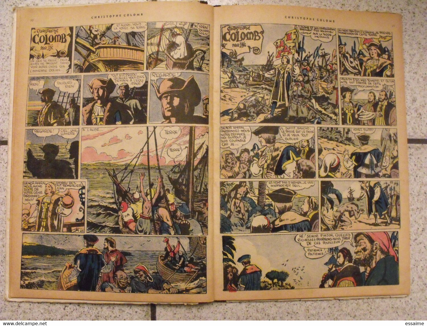 Christophe Colomb par Jijé. édition originale 1946 Dupuis "le journal de Spirou".