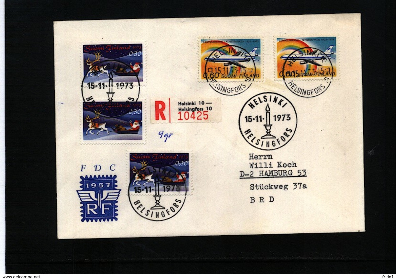 Finland 1973 Interesting Registered Letter - Covers & Documents