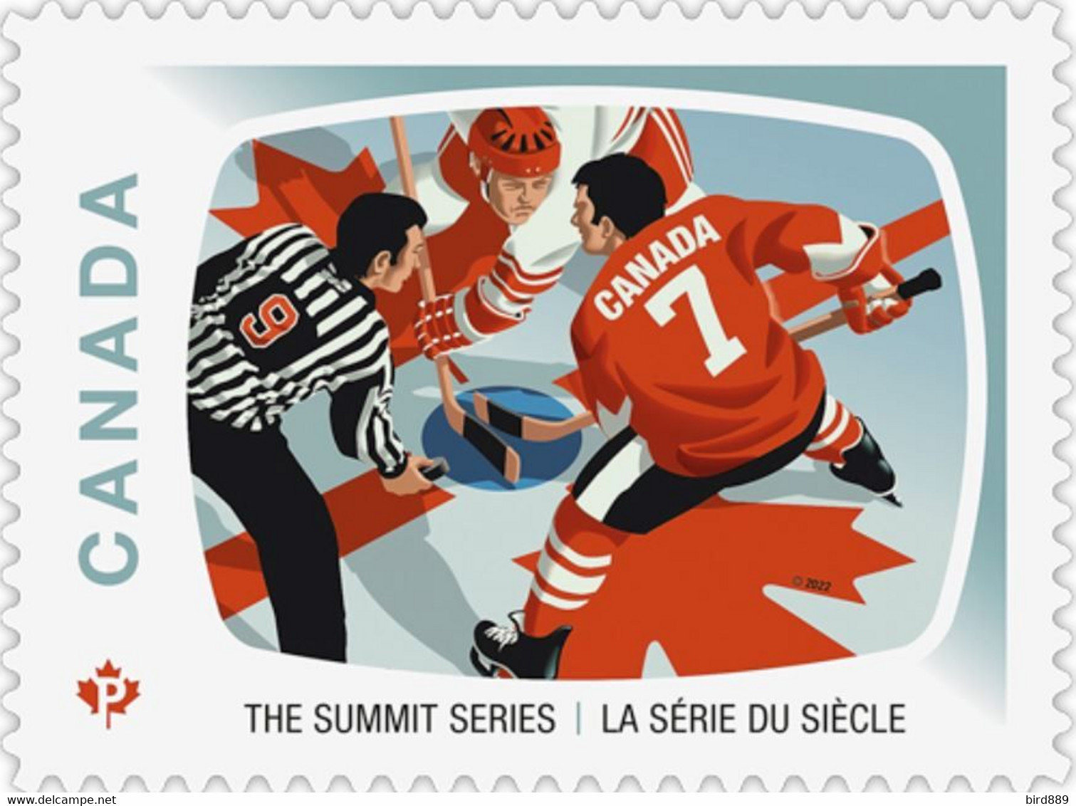 2022 Canada USSR Hockey The Summit Series Single Stamp From Booklet MNH - Timbres Seuls