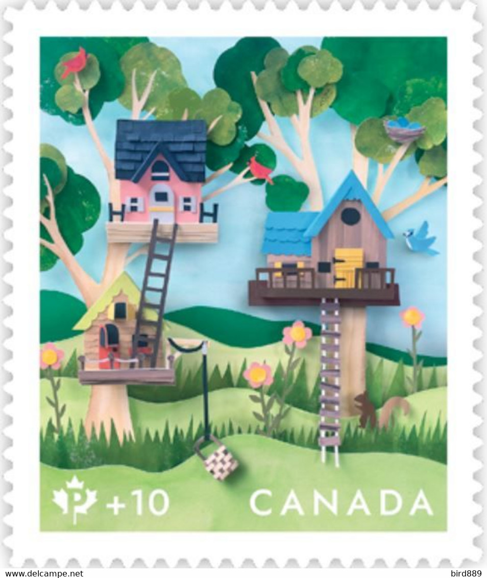 2022 Canada Community Foundation Stylized Animals And Birds Single Stamp From Booklet MNH - Timbres Seuls