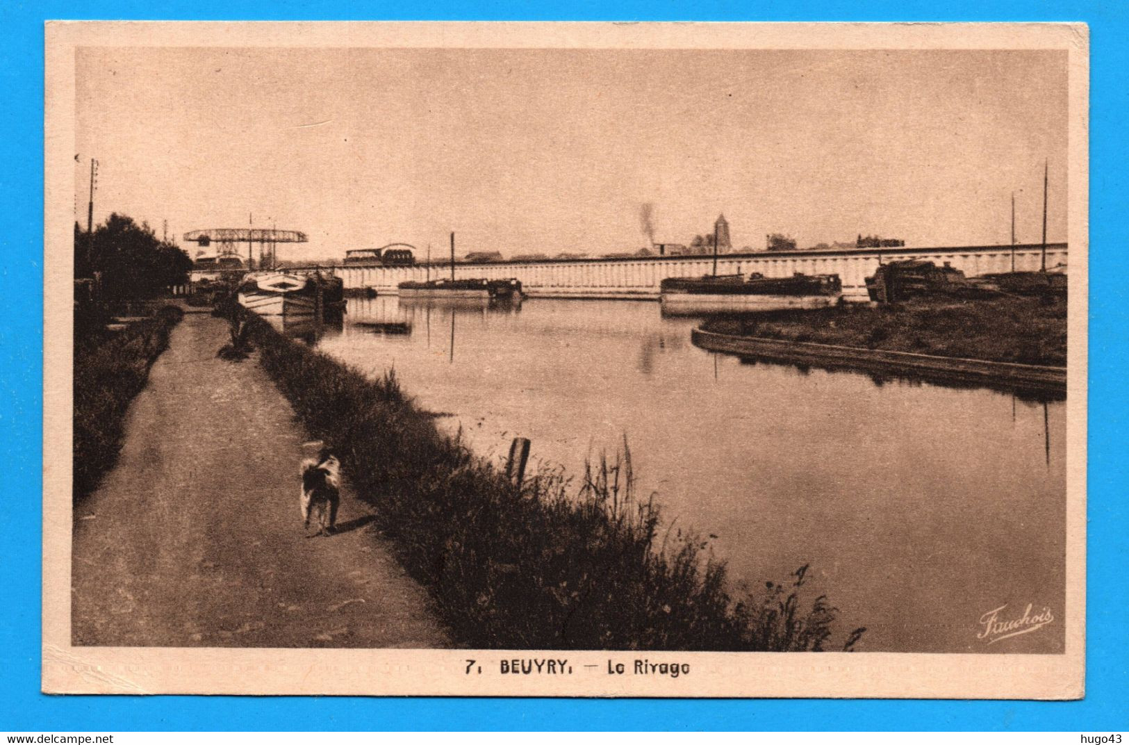 (RECTO / VERSO) BEUVRY - N° 7 - LE RIVAGE - CPA - Beuvry