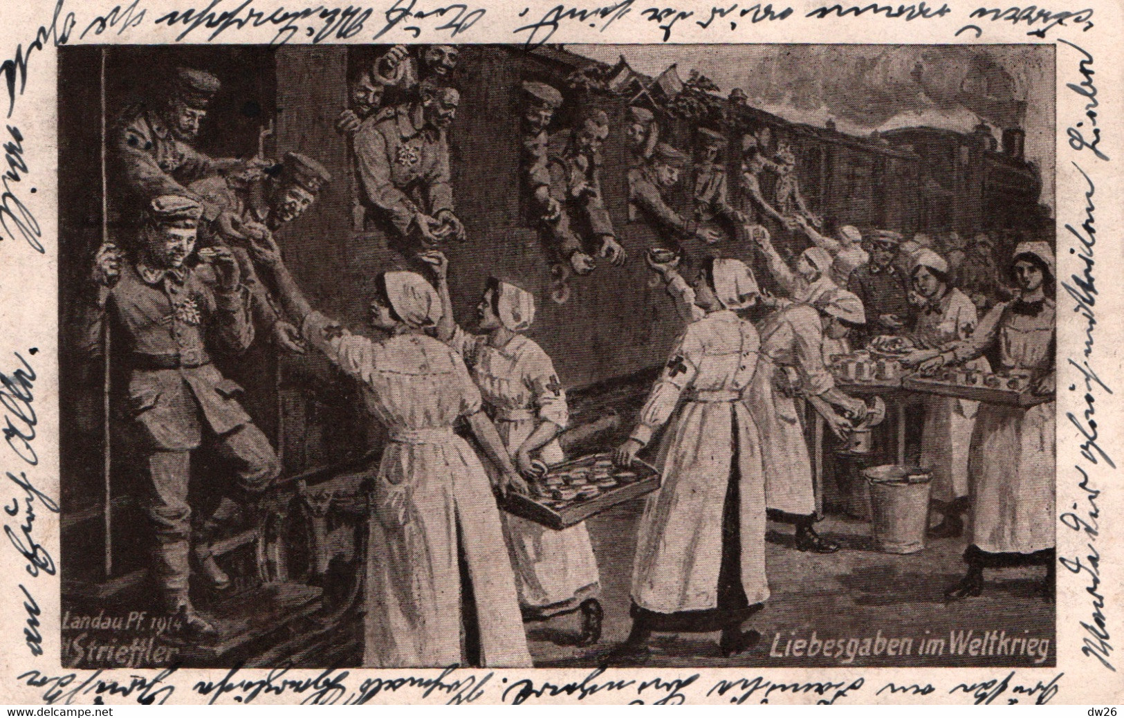 Liebesgaben Im Weltkrieg (cadeau D'Amour Pendant La Guerre, Landau) Carte Patriotique Allemande 1915 - Patriottisch