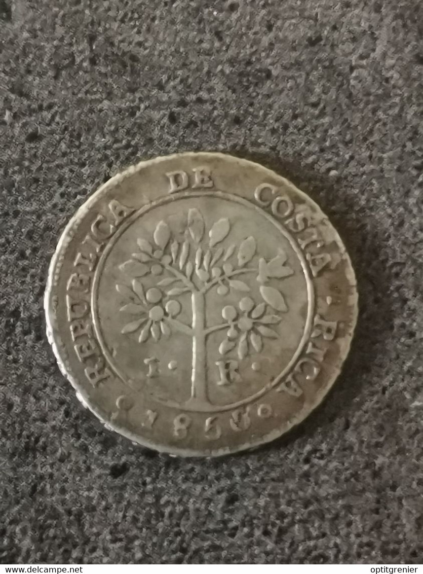 1 REAL 1850 COSTA RICA ARGENT /  SILVER - Costa Rica